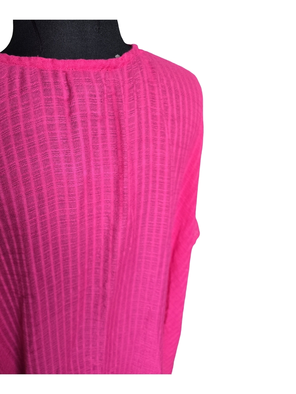 Steve Madden Hot Pink Kimono Swim Cover-Up Tassel Accents One Size Beach Resort - Picture 6 of 9